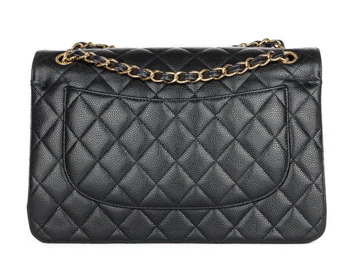 Chanel Black Jumbo Caviar Double Flap Bag - Image 3