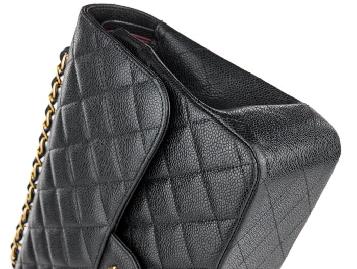 Chanel Black Jumbo Caviar Double Flap Bag - Image 4
