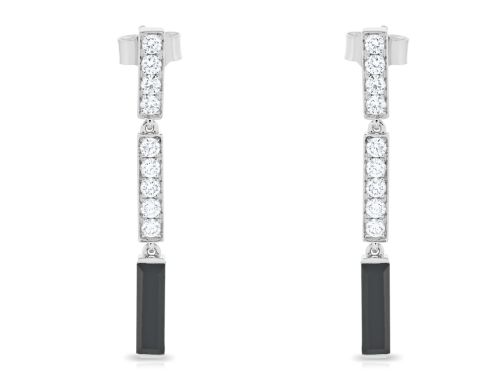 Diamond & Onyx Drop Earrings (1)