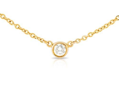 Diamonds by the Yard Single Diamond Pendant 18ct Yellow Gold (1)