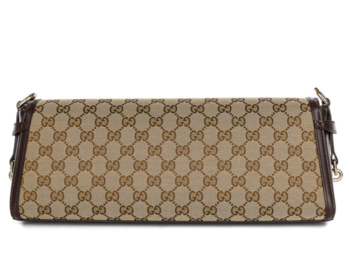 Gucci Brown Luce Canvas & Leather Bag - Image 3