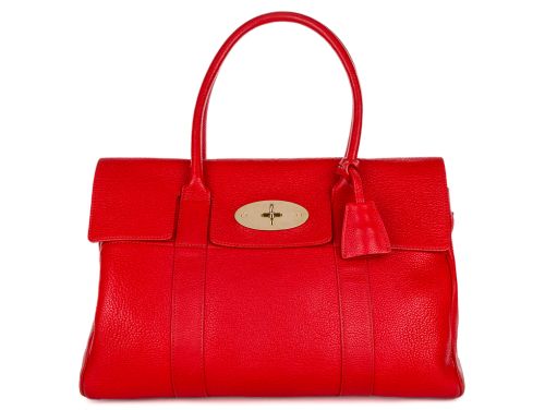 Mulberry Bayswater Scarlet Red Large Classic Grain Tote