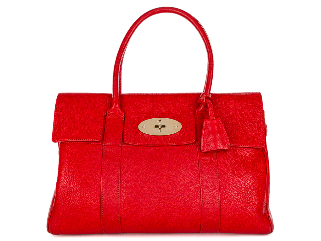 Mulberry Bayswater Scarlet Red Large Classic Grain Tote