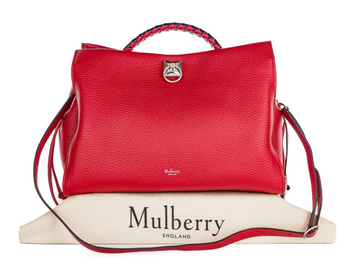 Mulberry Red Large Iris Tote Bag