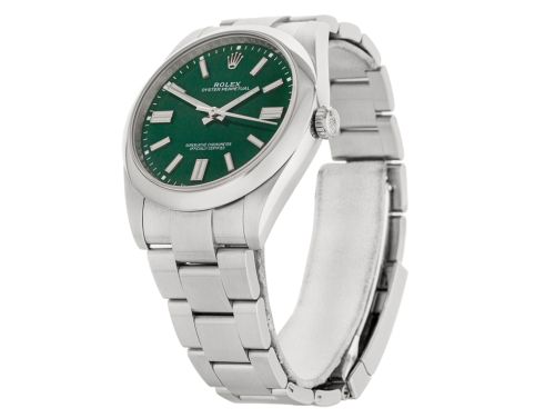 Rolex Oyster Perpetual Green Dial 41mm Watch Oyster Bracelet