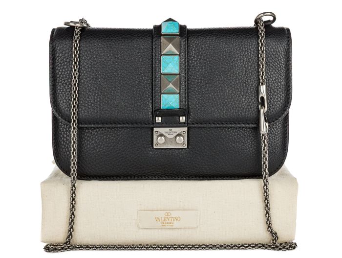 Valentino Garavani Rockstud Shoulder Black Bag - Image 6