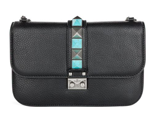 Valentino Garavani Rockstud Shoulder Black Bag