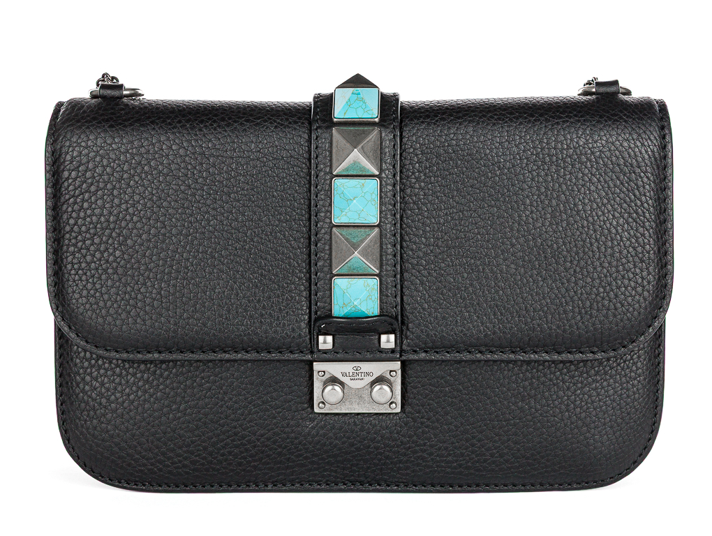 Valentino Garavani Rockstud Shoulder Black Bag