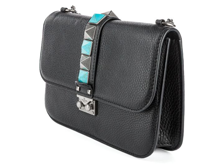 Valentino Garavani Rockstud Shoulder Black Bag - Image 2