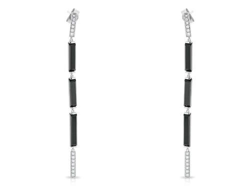 0.26ct Diamond & Onyx Earring (1)