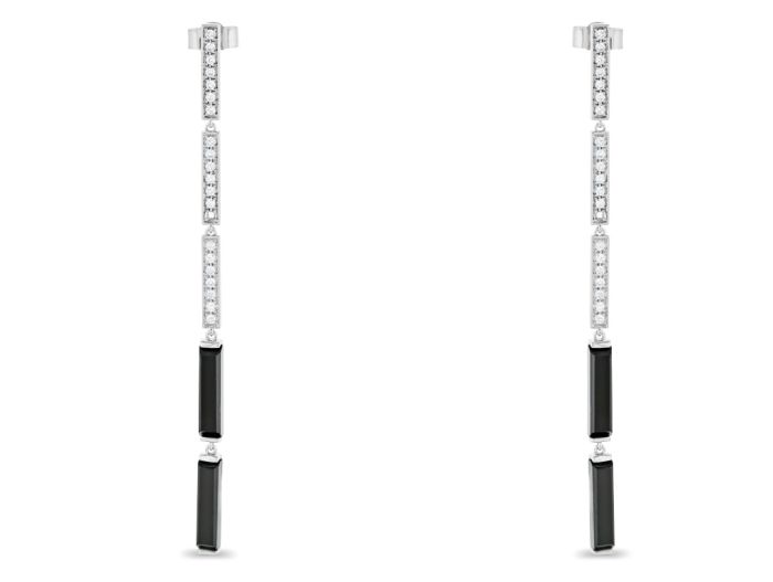 0.42ct Diamond & Onyx Earring