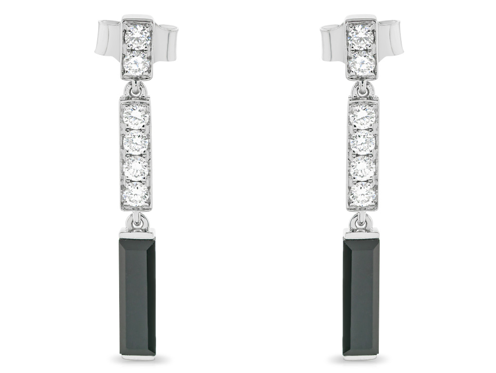 Black Onyx & Diamond Earrings (1)