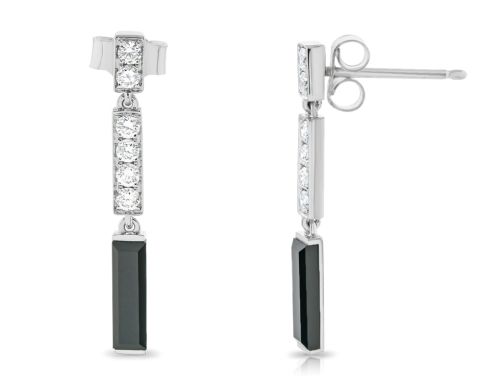 0.60ct Black Onyx & Diamond Earrings (2)