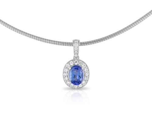 0.64ct Sapphire & 0.40ct Diamond Necklace (1)