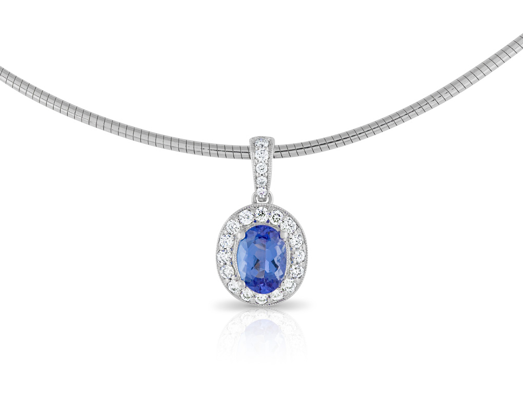 0.64ct Sapphire & 0.40ct Diamond Necklace (1)