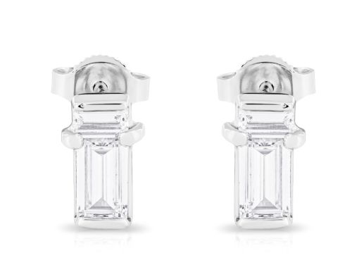 0.84ct Baguette Diamond Stud Earrings (1)