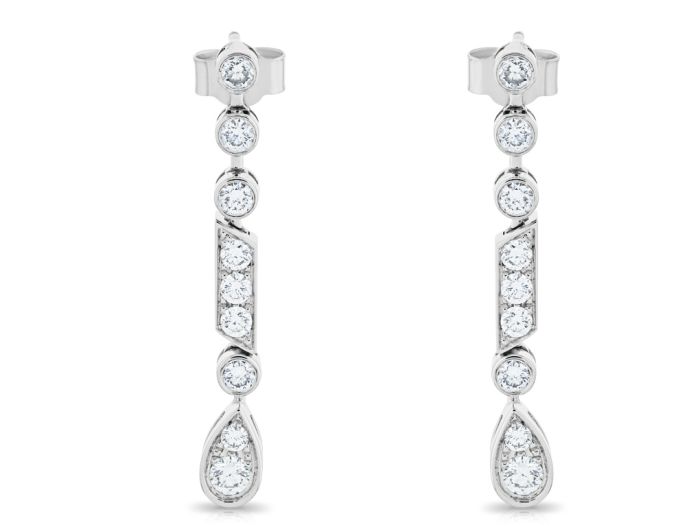 0.84ct Diamond Rain Drop Earrings (1)