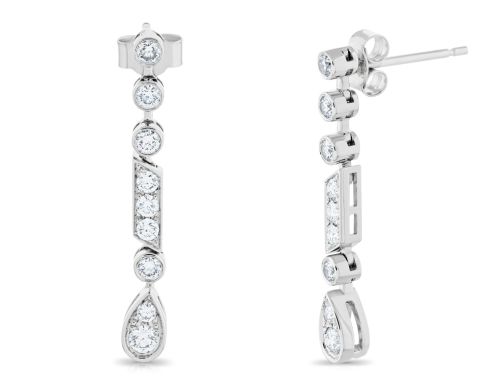 0.84ct Diamond Rain Drop Earrings (2)