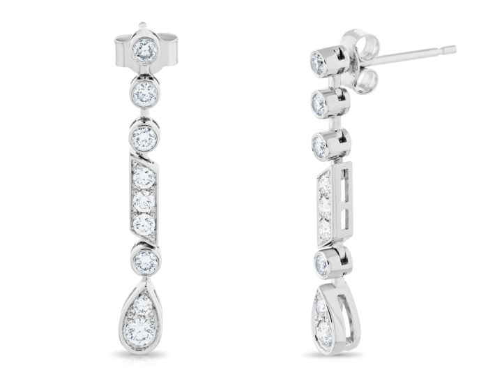 0.84ct Diamond Rain Drop Earrings (2)