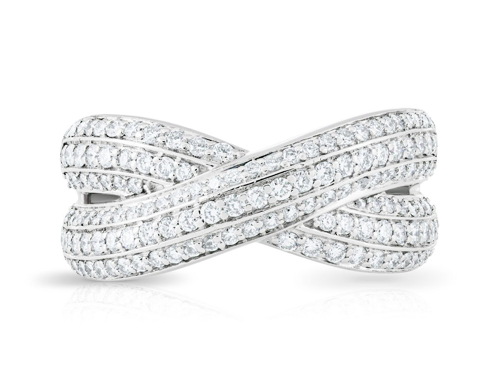 0.95ct Diamond Pavé Twist Ring (1)