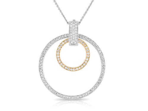 1.21ct Diamond Circle Pendant Necklace