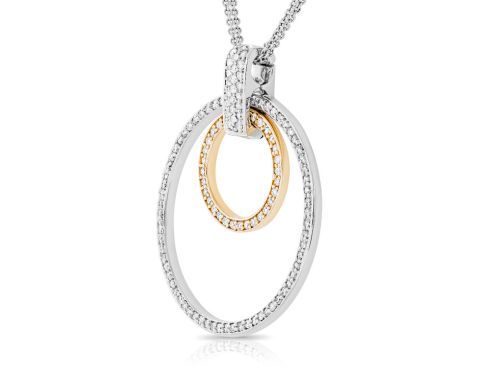 1.21ct Diamond Circle Pendant Necklace
