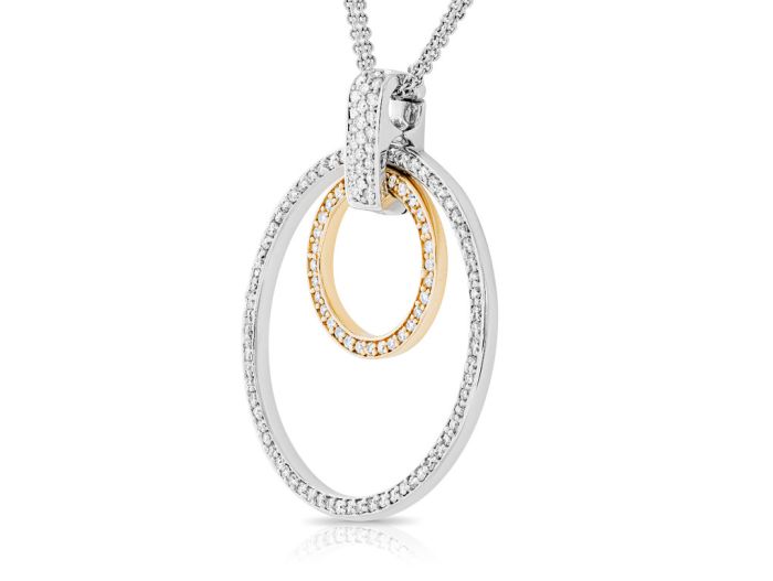 1.21ct Diamond Circle Pendant Necklace