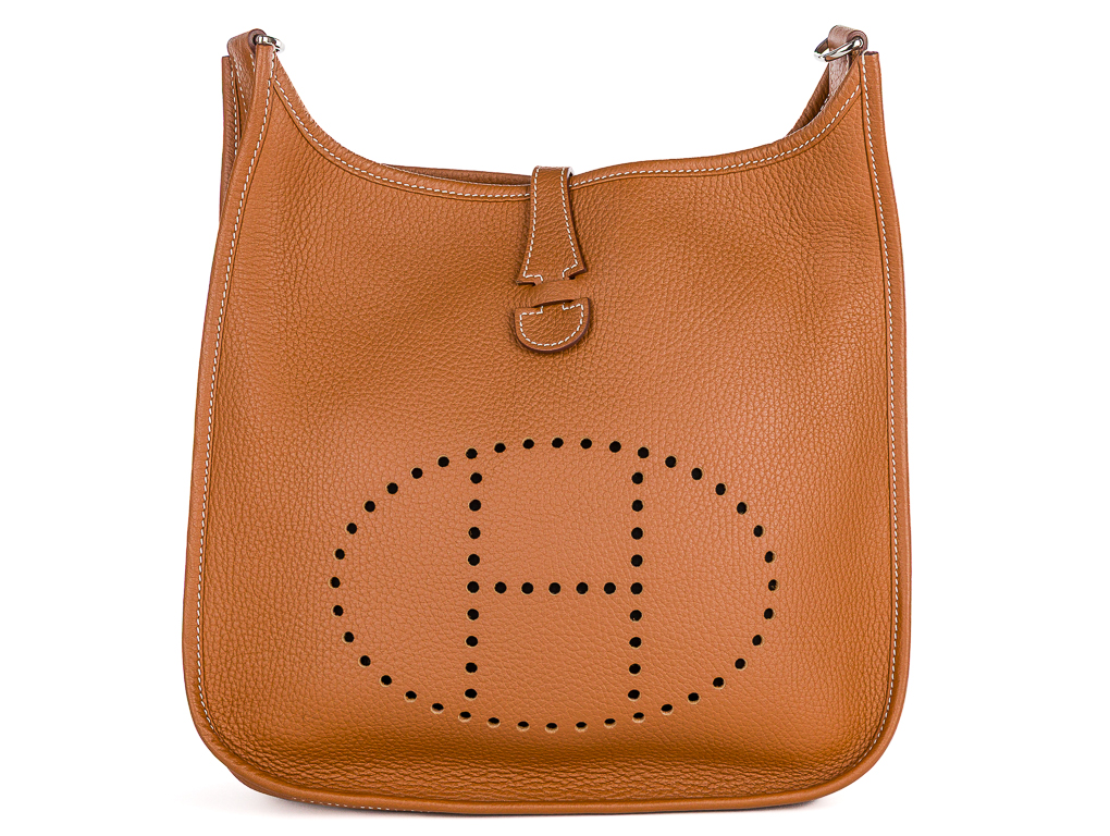 Hermes III Tan Leather Evelyn 29 Bag