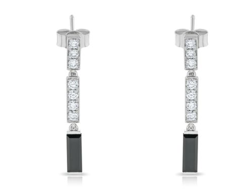 Black Onyx & 0.28ct Diamond Drop Earrings (1)