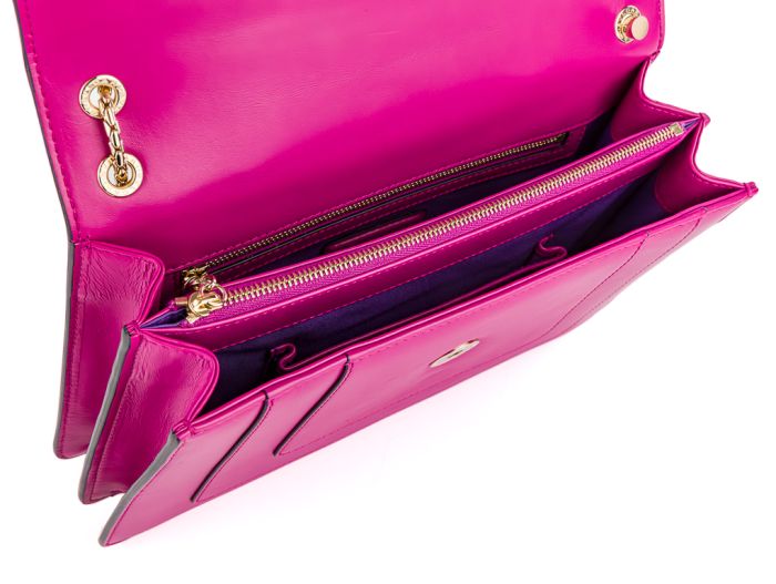 Bvlgari Pink Calfskin Serpeni Forever Bag - Image 4