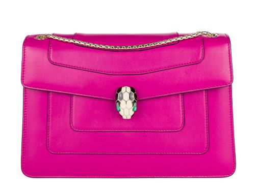 Bvlgari Pink Calfskin Serpeni Forever Bag