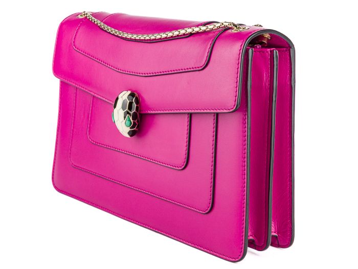Bvlgari Pink Calfskin Serpeni Forever Bag - Image 2