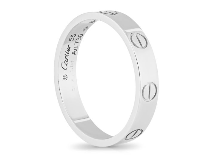 Cartier Love Ring 55 18ct White Gold - Image 2