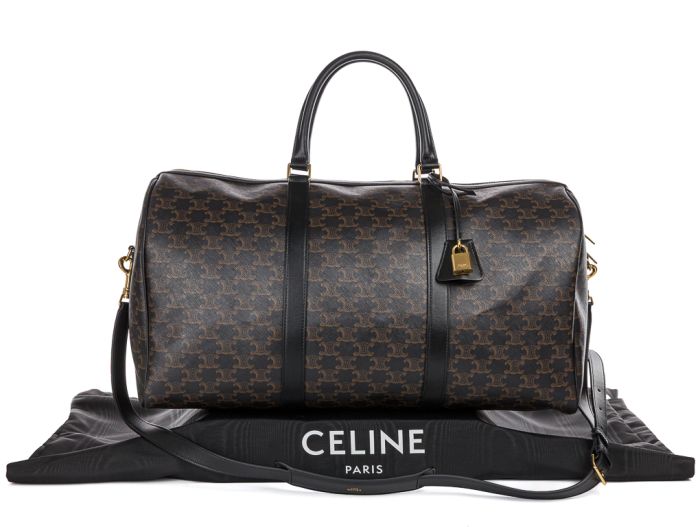 Celine Large in Triomphe Canvas Travel Bag - Image 5