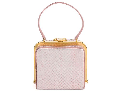 Celine Pearly Rose Python Lana Top Handle Bag