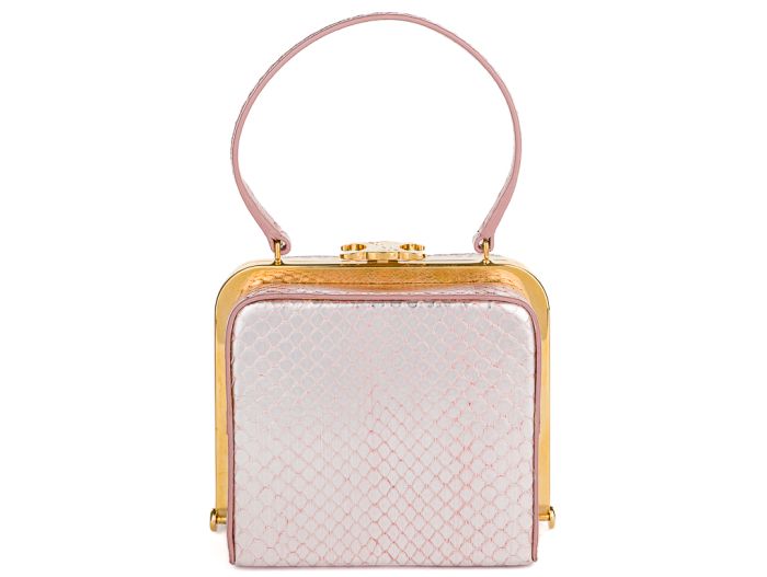 Celine Pearly Rose Python Lana Top Handle Bag - Image 4