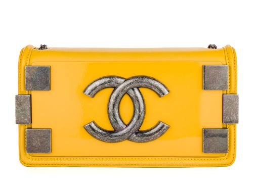 Chanel Yellow Boy Brick Flap Lambskin Bag