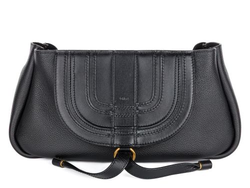 Chloe Marcie Black Shiny Grained Calfskin Bag