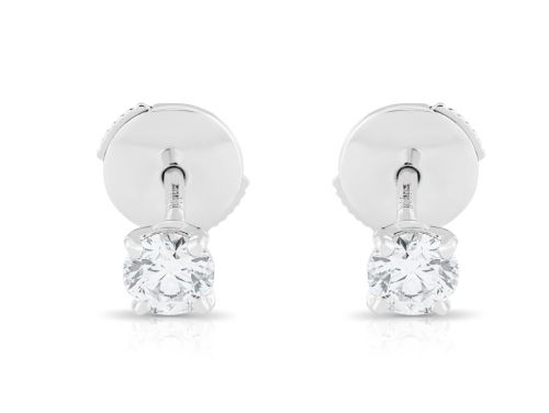 De Beers Classic Solitaire 0.41ct Diamond Stud Earrings (1)