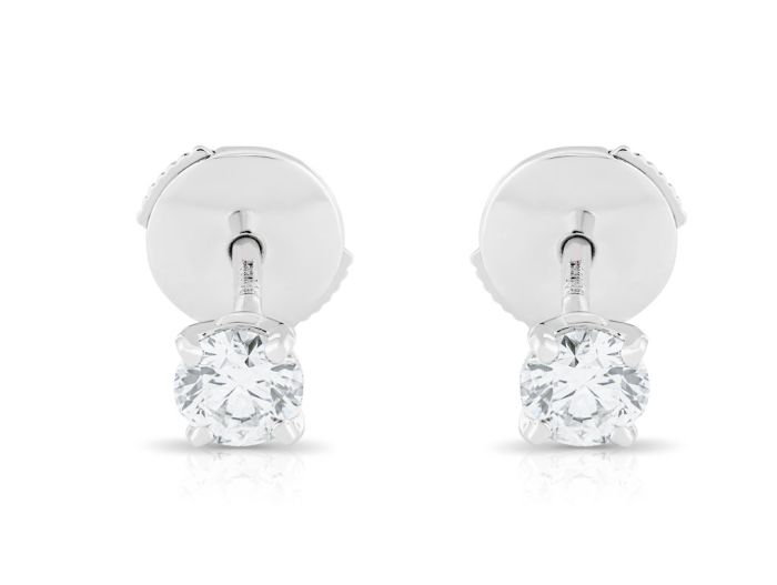 De Beers Classic Solitaire 0.41ct Diamond Stud Earrings (1)