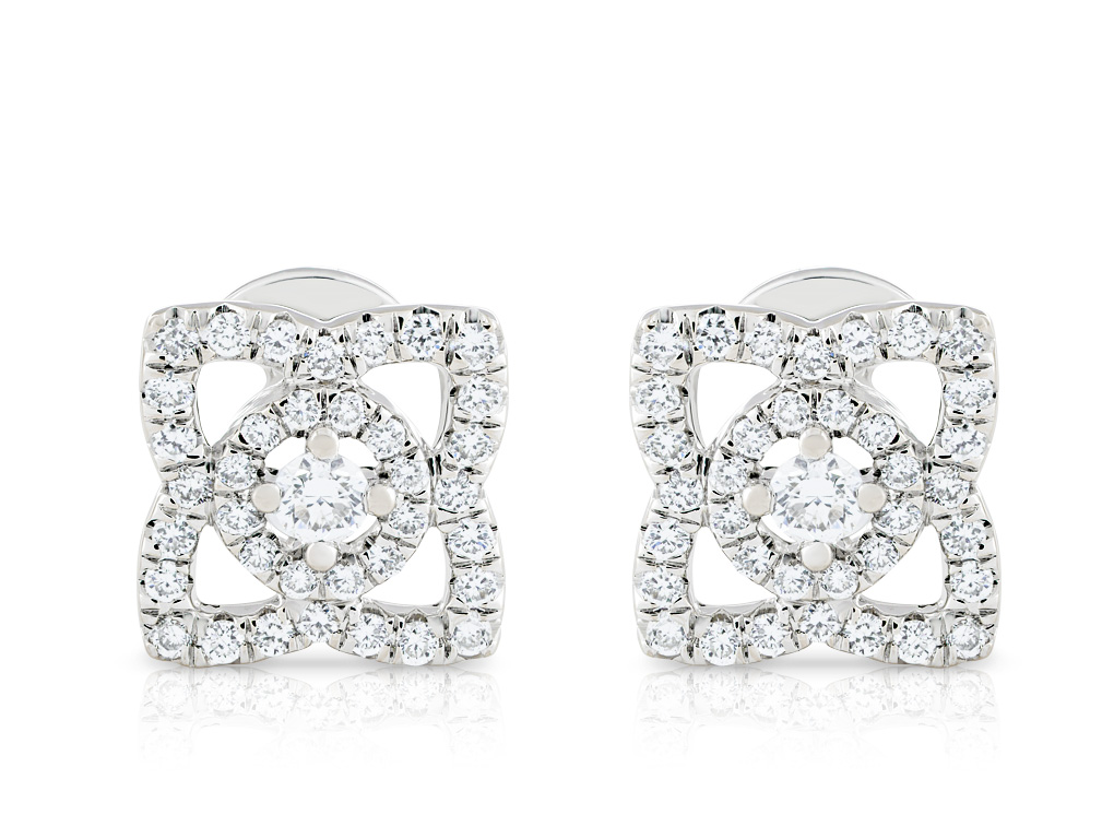 De Beers Enchanted Lotus LM Stud Earrings (1)