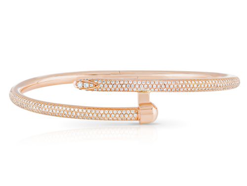 Diamond 18ct Rose Gold Bangle