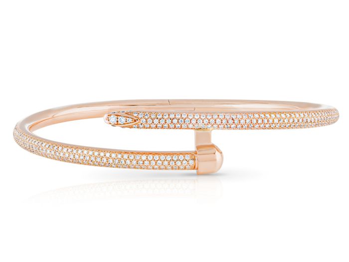 Diamond 18ct Rose Gold Bangle