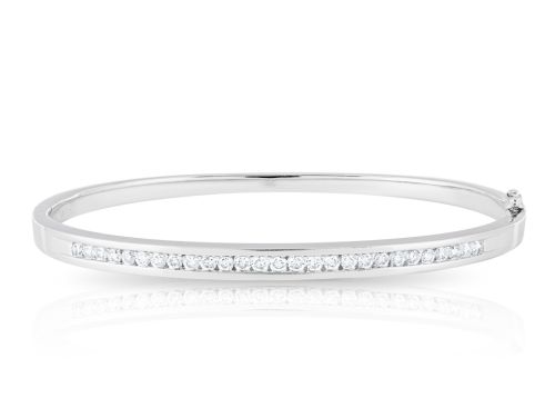 Diamond Bangle 18ct White Gold