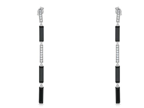 Diamond & Black Onyx Drop Earrings (1)