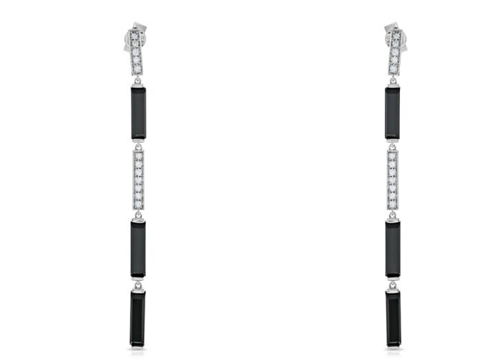 Diamond & Black Onyx Drop Earrings (1)