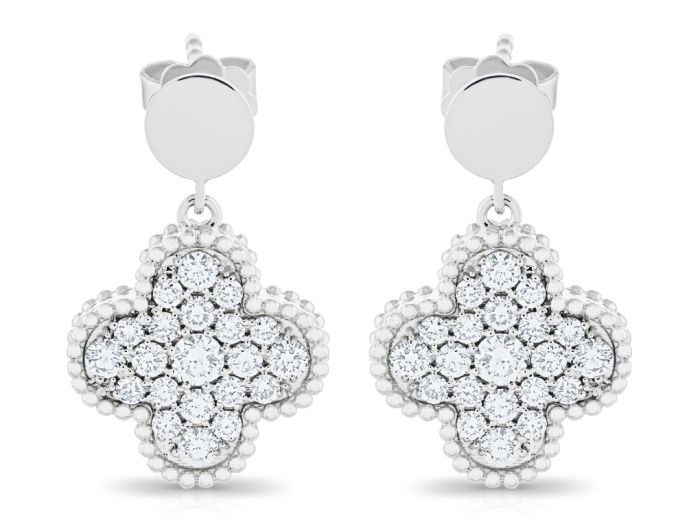 Diamond Clover Earrings