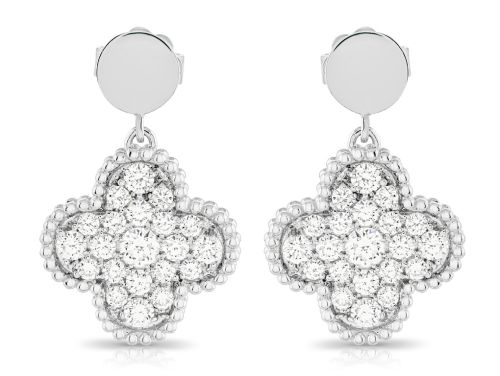 Diamond Clover Earrings