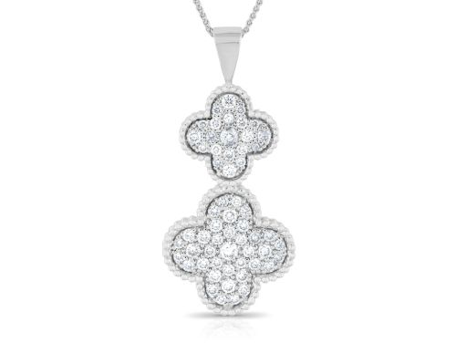Diamond Clover Pendant Necklace (1)