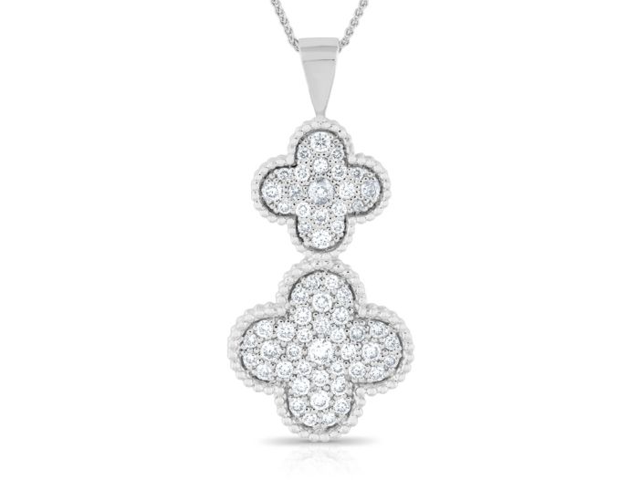 Diamond Clover Pendant Necklace (1)